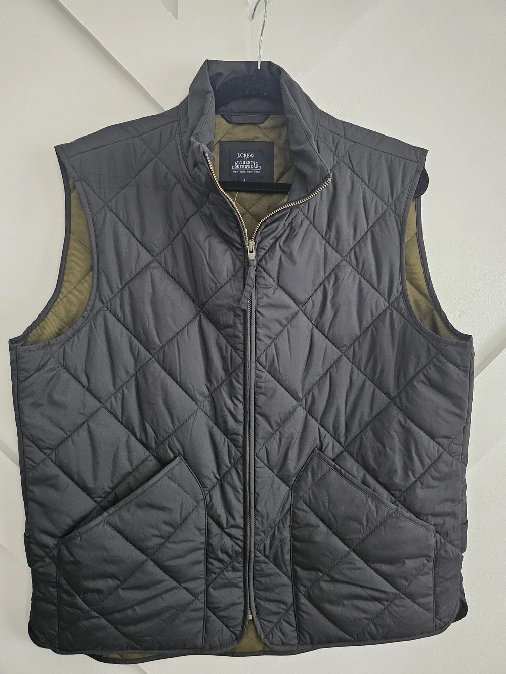 J.Crew Authentic Outerwear Quilted Vest Black | Men's Large | NWT